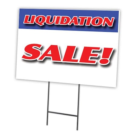 Signmission Liquidation Sale Yard Sign & Stake outdoor plastic coroplast window, C-1216 Liquidation Sale C-1216 Liquidation Sale